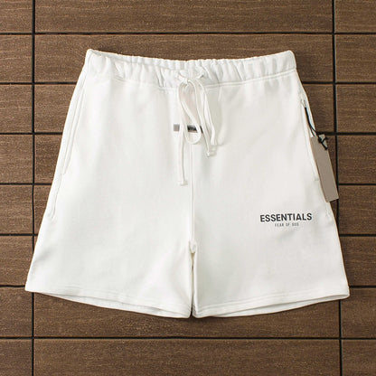 "essence" shorts white