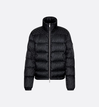 "D" Oblique Puffer Schwarz